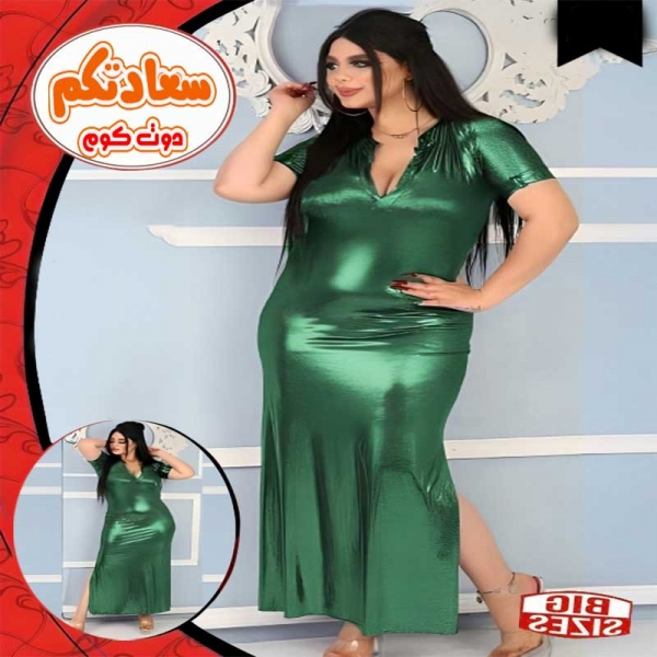 لقطة مقرّبة تظهر بريق وتفاصيل قماش الديسكو اللامع في جلابية الرقص الكود 211