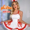 ملابس تنكرية للنساء لانجرى ممرضة 368 أبيض أحمر قطعة واحدة