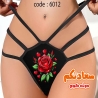 اندر حريمى كود 6012 برسوم وردة حمراء باللون الأسود
